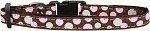 Confetti Dots Nylon Collar Brown Small