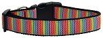 Zigzaggy Rainbow Nylon Dog Collar Medium Narrow