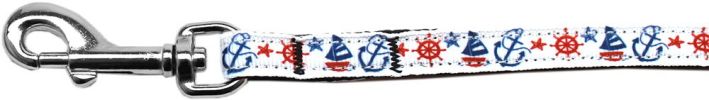 Anchors Away Nylon Ribbon Pet Leash 3/8 inch wide 4Ft Lsh