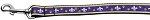 Purple and Yellow Fleur de Lis Nylon Dog Leash 6 Foot Leash