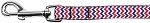 Patriotic Chevrons Nylon Ribbon Pet Leash 5/8 inch wide 4Ft Lsh