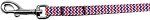Patriotic Chevrons Nylon Ribbon Pet Leash 3/8 inch wide 4Ft Lsh