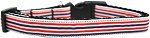 Patriotic Stripes Nylon Ribbon Dog Collar Medium Narrow