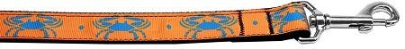 Blue Crabs Nylon Dog Leash 3/8 inch wide 4ft Long