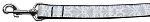Damask Nylon Dog Leash 3/8 inch wide 4ft Long Grey