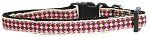 Pink Checkers Nylon Dog Collar XS
