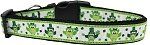 St Patty's Day Party Owls Nylon Dog Collar Medium Narrow