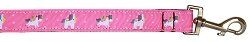 Pink Unicorn Nylon Pet Leash 1in by 6ft