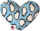 Penguins in Blue 6 Inch Heart Dog Toy