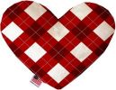Candy Cane Argyle 6 Inch Heart Dog Toy