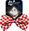 Dog Bow Tie Checkered Red