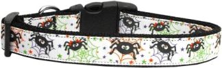Itsy Bitsy Spiders Nylon Dog Collar XL
