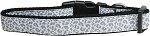 Silver Leopard Nylon Dog Collar XS