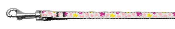 Butterfly Nylon Ribbon Collar White 3/8 wide 4Ft Lsh