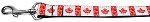Canadian Flag in Swirls Nylon Dog Leash 5/8 inch wide 4ft Long
