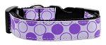 Diagonal Dots Nylon Collar Lavender Large