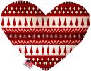 Red Classic Christmas 8 Inch Heart Dog Toy