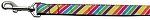 Striped Rainbow Nylon Dog Leash 5/8 inch wide 4ft Long