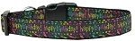 Happy Birthday Nylon Dog Collar Medium Narrow
