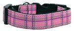 Plaid Nylon Collar Pink Medium