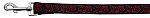 Red and Black Swirly Nylon Dog Leash 3/8 inch wide 4ft Long