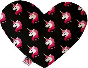 Pretty Pink Unicorns 8 inch Heart Dog Toy