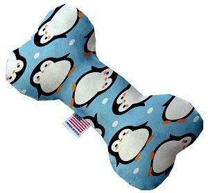 Penguins in Blue 6 Inch Bone Dog Toy