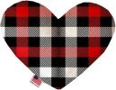 Red and White Buffalo Check 8 Inch Heart Dog Toy