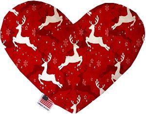 Dancing Reindeer 8 Inch Heart Dog Toy