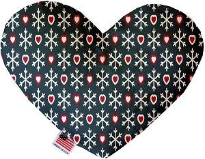 Snowflakes and Hearts 8 Inch Heart Dog Toy