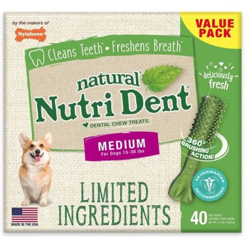 Nylabone Natural Nutri Dent Fresh Breath Dental Chews